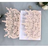 Pink Laser Invitation Card Holiday Greeting Card Christmas Thanksgiving Day